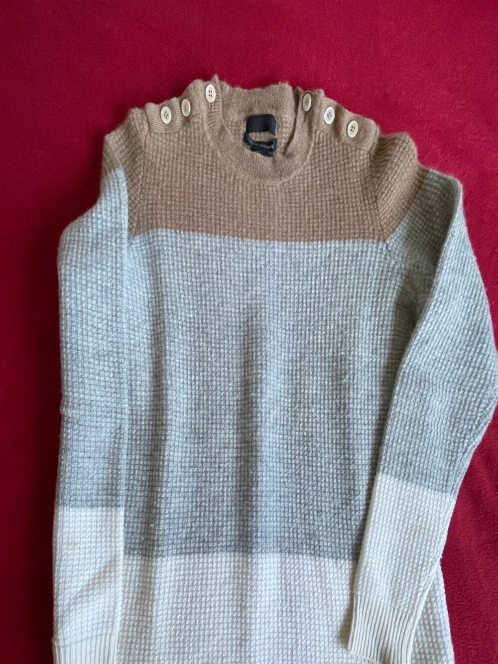 J. Crew Italian Cashmere Button Sweater XS